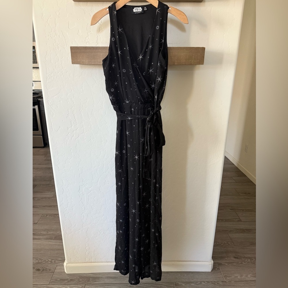 Star Wars|A Rogue One Black Star printed jumpsuit,wide leg & sleeveless•••Boho - Picture 4 of 11